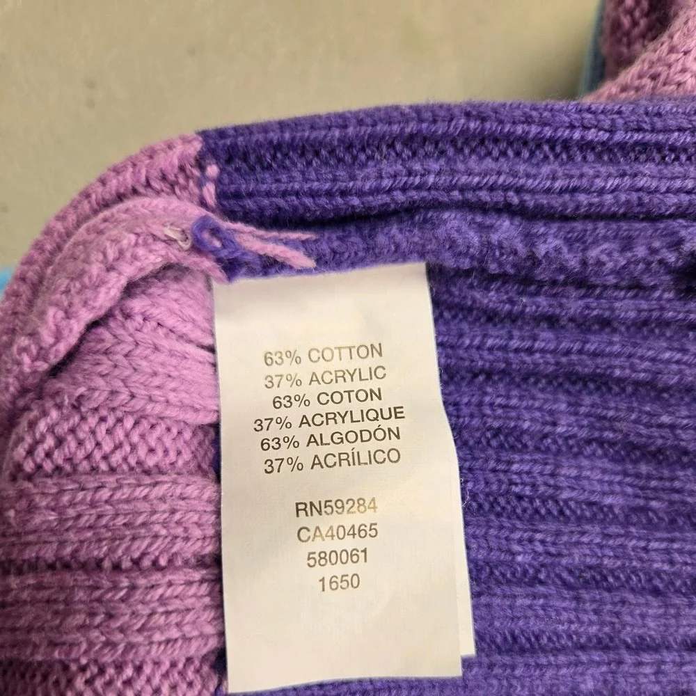 Purple and Blue Colorblock Bodycon Sweater